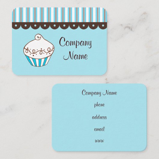 Carte de visite Cupcake (Devant / Derrière)