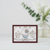 Carte de visite Cupcake (Debout devant)