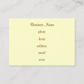 Carte de visite Cupcake (Dos)