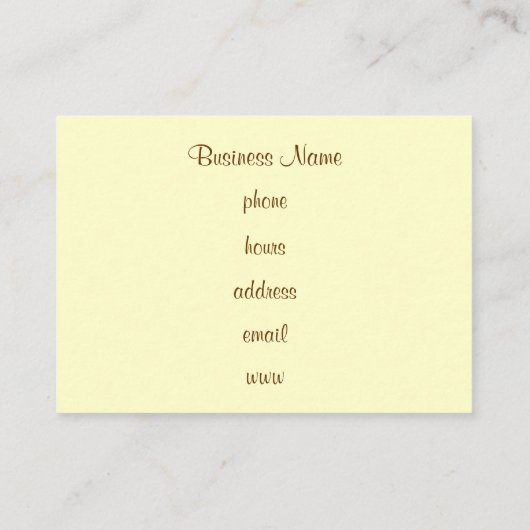 Carte de visite Cupcake (Dos)