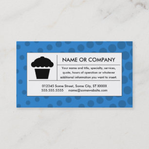 Carte De Visite cupcake à demi-teinte