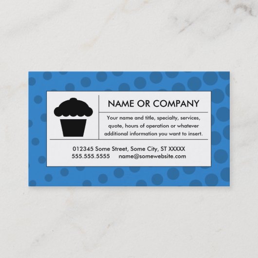 Carte De Visite cupcake à demi-teinte (Devant)