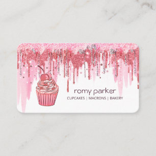 Carte De Visite Cupcake Accueil Boulangerie Pâtisserie Rose Gold D