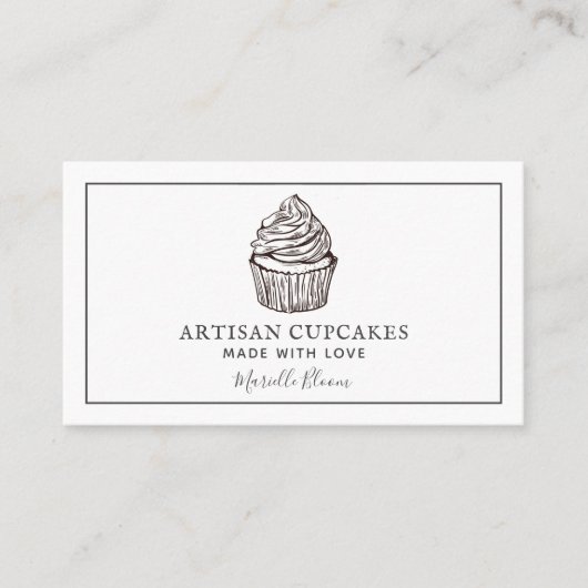 Carte De Visite Cupcake Baker (Devant)