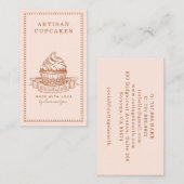 Carte De Visite Cupcake Baker Bakery Pastry Chef (Devant / Derrière)