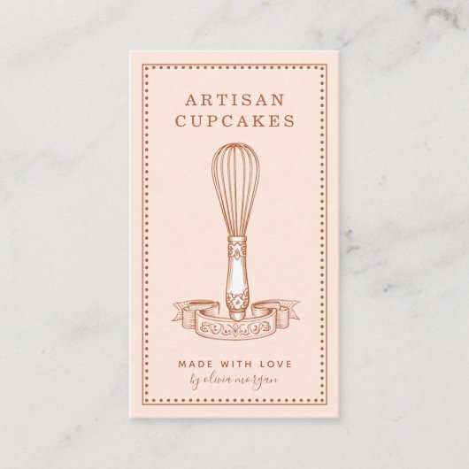 Carte De Visite Cupcake Baker Bakery Pastry Chef (Devant)