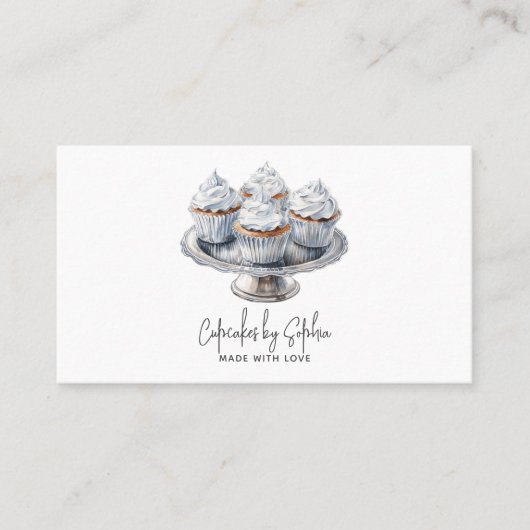 Carte De Visite Cupcake Baker boulangerie Chef Restauration (Devant)