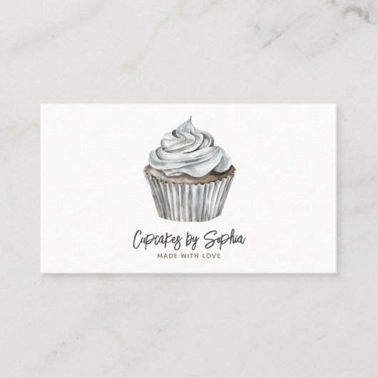 Carte De Visite Cupcake Baker boulangerie Chef Restauration (Devant)