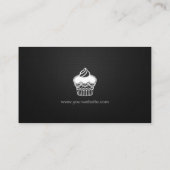 Carte De Visite Cupcake Baker - Maillage noir professionnel de qua (Dos)