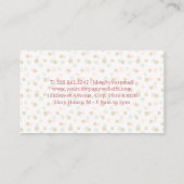 Carte De Visite Cupcake Bakery Logo | Polka Dot Pattern (Dos)