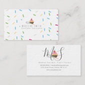 Carte De Visite Cupcake Baking Cake Decorator Saupoudrer (Devant / Derrière)