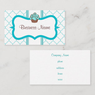 Carte de visite Cupcake Bleu