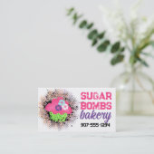 Carte De Visite Cupcake boulangerie pâtisserie chef pâtisserie (Debout devant)