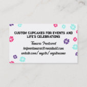 Carte De Visite Cupcake boulangerie pâtisserie chef pâtisserie (Dos)