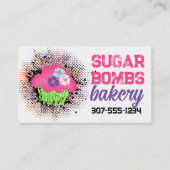 Carte De Visite Cupcake boulangerie pâtisserie chef pâtisserie (Devant)
