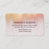 Carte De Visite Cupcake Boulangerie Pâtisserie Rose Gold Driving P (Dos)