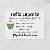 Carte De Visite Cupcake / Boulangerie - SRF (Dos)