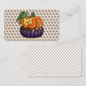 Carte De Visite Cupcake Citrouille (Devant / Derrière)