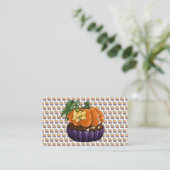 Carte De Visite Cupcake Citrouille (Debout devant)