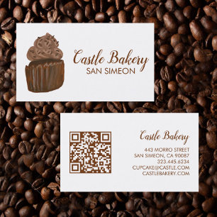 Carte De Visite CUPCAKE CUPCAKE Boulangerie Pâtisserie Chef QR mod