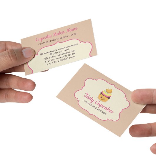 Carte De Visite Cupcake Cute Baker desserts sucreries