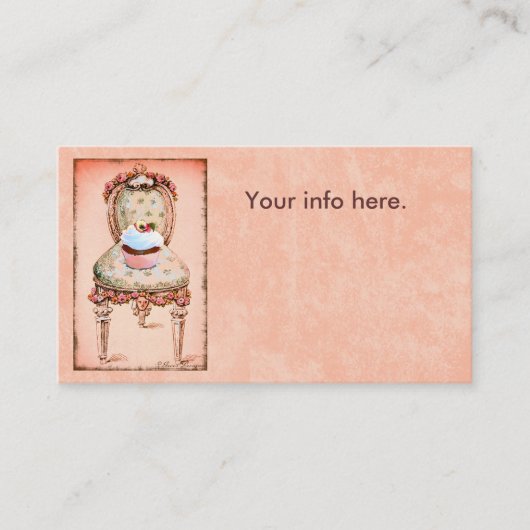 Carte de visite Cupcake Design (Devant)