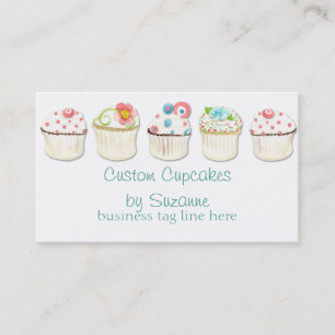 Carte De Visite Cupcake Dessert Boulangerie Identité d'entreprise