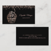 Carte De Visite Cupcake élégant moderne, Sucres, Boulangerie (Devant / Derrière)