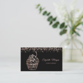 Carte De Visite Cupcake élégant moderne, Sucres, Boulangerie (Debout devant)