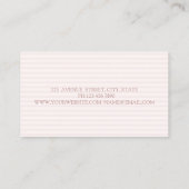 Carte De Visite Cupcake Élégant Moderne, Sucres, Gratté (Dos)