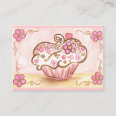 Carte de visite Cupcake Fleur (Devant)