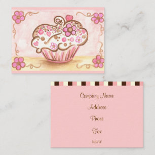 Carte de visite Cupcake Fleur