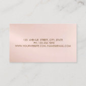 Carte De Visite Cupcake, Fleur, Confetti Or, Brosse (Dos)