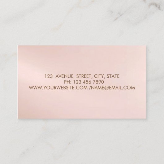 Carte De Visite Cupcake, Fleur, Confetti Or, Brosse (Dos)