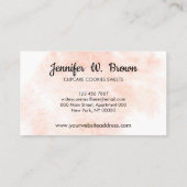 Carte De Visite Cupcake Gâteau Pâtisserie Aquarelle (Dos)