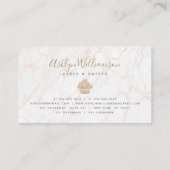 Carte De Visite Cupcake Gold Parties scintillant Drives Marble Bak (Dos)