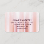 Carte De Visite Cupcake Home Bakery Pâtisserie Rose Gold Driving (Dos)