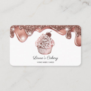 Carte De Visite Cupcake Home Bakery Rustic Vintage
