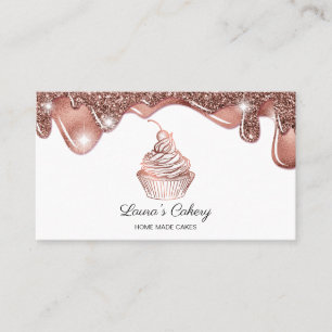 Carte De Visite Cupcake Home Bakery Rustic Vintage