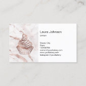 Carte De Visite Cupcake Home Bakery Rustic Vintage (Dos)