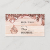 Carte De Visite Cupcake Home Bakery Rustic Vintage (Dos)