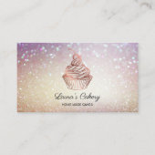 Carte De Visite Cupcake Home Bakery Rustic Vintage (Devant)