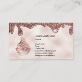 Carte De Visite Cupcake Home Bakery Rustic Vintage (Dos)