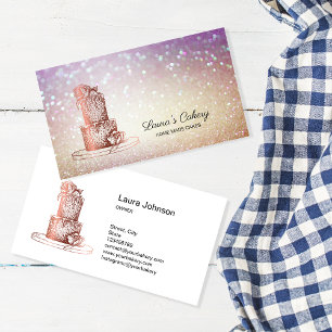 Carte De Visite Cupcake Home Bakery Rustic Vintage