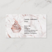 Carte De Visite Cupcake Home Bakery Rustic Vintage (Dos)