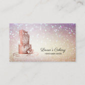 Carte De Visite Cupcake Home Bakery Rustic Vintage (Devant)