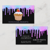 Carte De Visite Cupcake Logo boulangerie Chef, mignonne (Devant / Derrière)