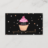 Carte De Visite Cupcake Logo boulangerie Chef, mignonne (Devant)