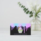 Carte De Visite Cupcake Logo boulangerie Chef, mignonne (Debout devant)
