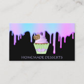 Carte De Visite Cupcake Logo boulangerie Chef, mignonne (Devant)